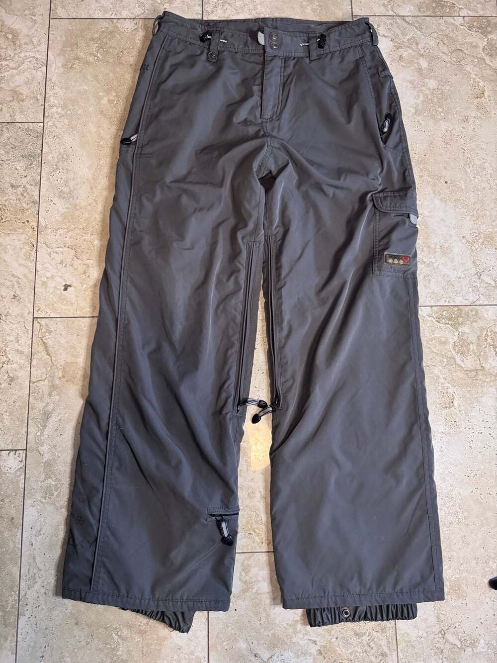 Roxy Women's Gray Cargo Snowboard Ski Pants Size L